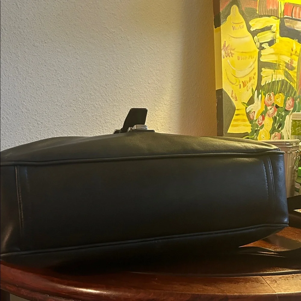 Coach Black Leather Briefcase
